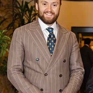 Double-Breasted Linen Spier & Mackay Suit